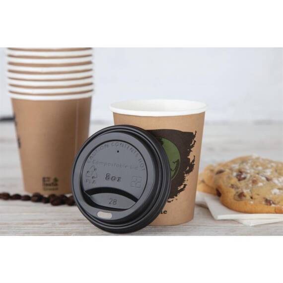 Fiesta Compostable kompostierbarer Deckel für Heißgetränkebecher 22,5cl 1000 Stück, Bild 2