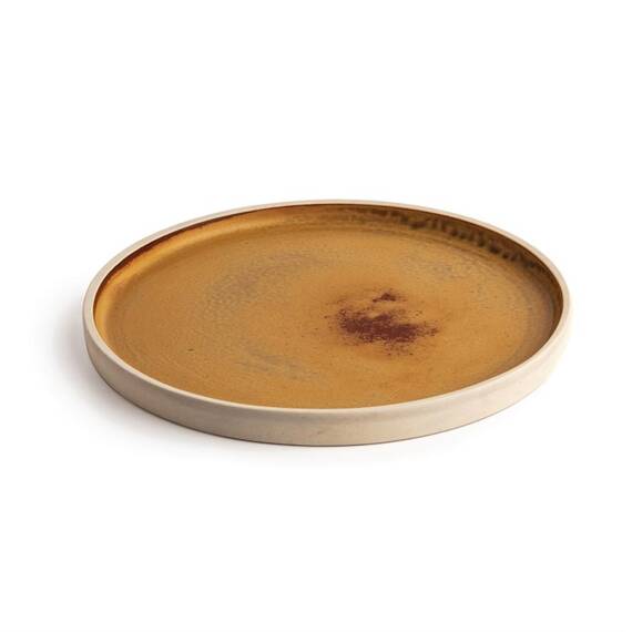 Olympia Canvas flacher runder Teller siena-rost 25cm