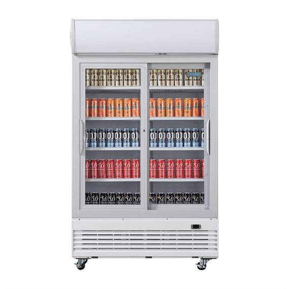 Polar G-Serie Display-Kühlung mit zwei Türen und Schiebetüren des Leuchtkastens 950L