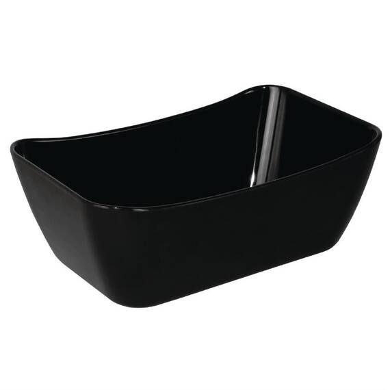Olympia Kristallon Curve Schale schwarz GN1/4