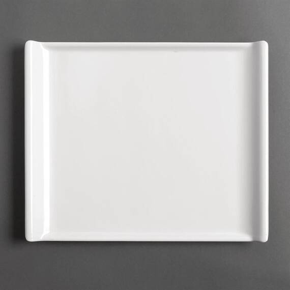 Olympia Kristallon rechteckiges Tablett weiß 33 x 53cm