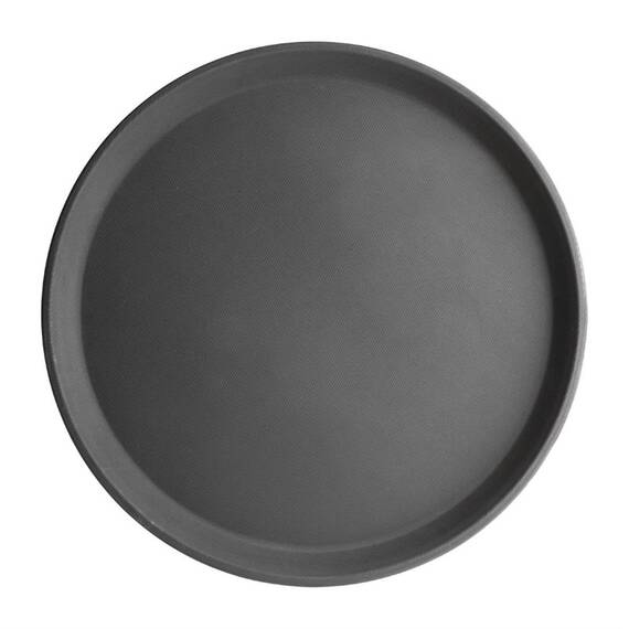 Olympia Kristallon Fiberglas Antirutsch Serviertablett rund 35,6cm