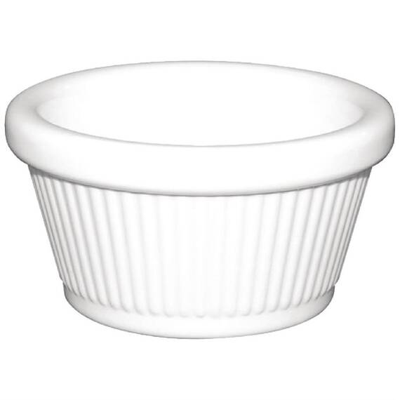 Olympia Kristallon gerillte Auflaufförmchen weiß 11,4cl