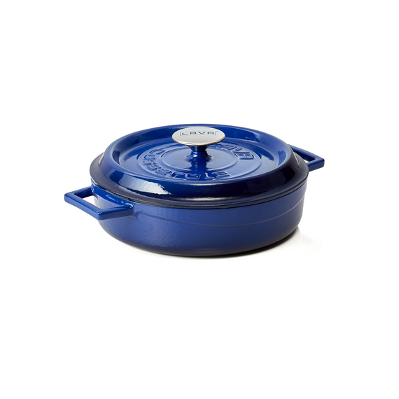 WAS Germany Bräter Gusseisen blau