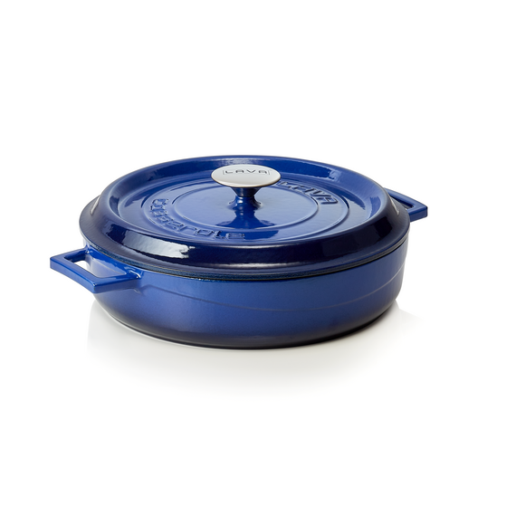 WAS Germany Bräter Gusseisen blau