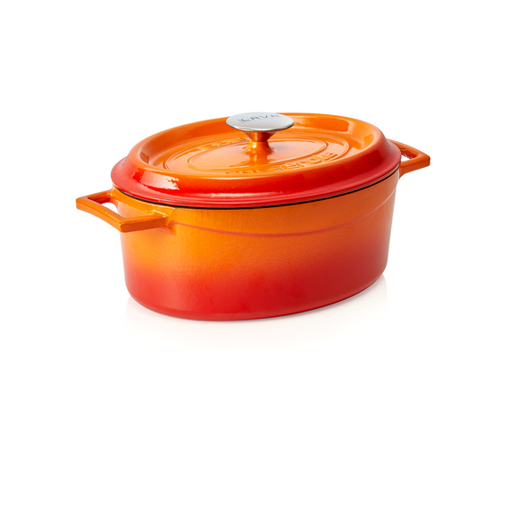 WAS Germany Bräter Gusseisen orange