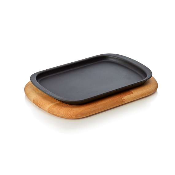 WAS Germany Brat-/Servierpfanne Holz/Gusseisen 