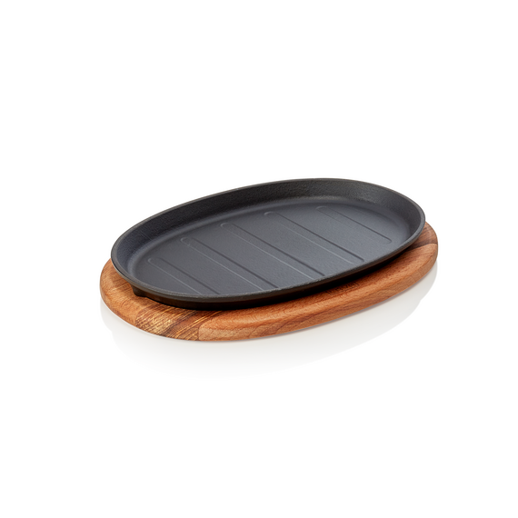 WAS Germany Brat-/Servierpfanne Holz/Gusseisen 