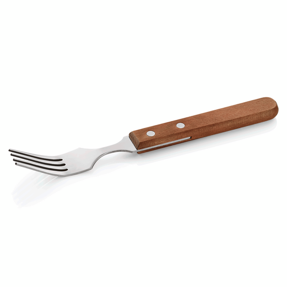 WAS Germany Steak-/Pizzabesteck Gabel Bambus / Holz / Kork / Vollweide, Edelstahl 