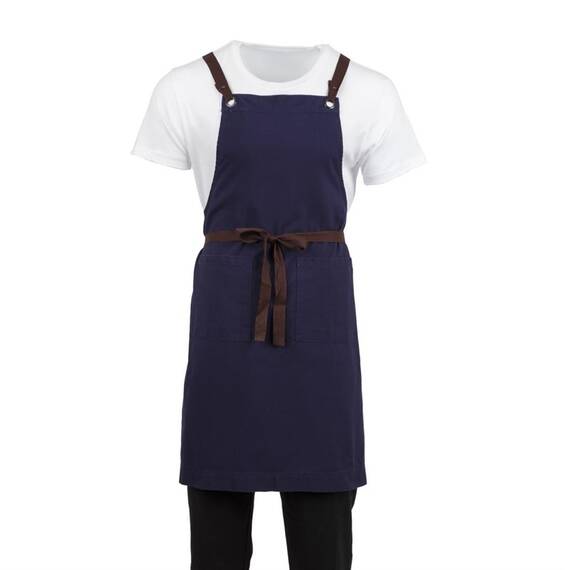 Southside Baumwoll-Canvas-Latzschürze Marineblau