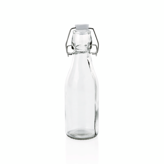 WAS Germany Bügelverschlussflasche Glas / Opal-/Hartglas 