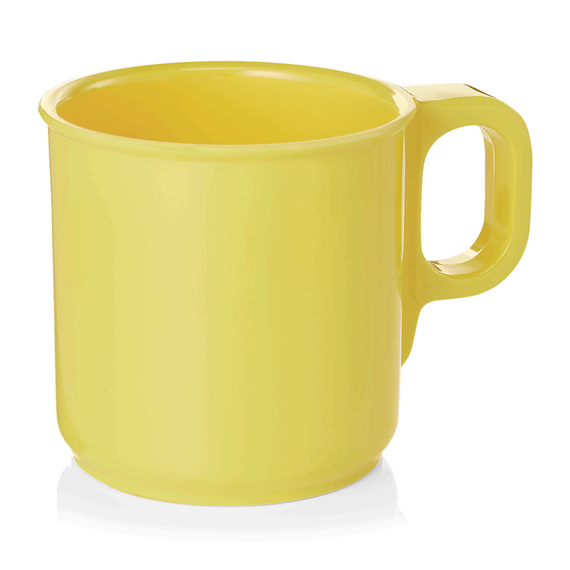 WAS Germany Becher Melamin gelb