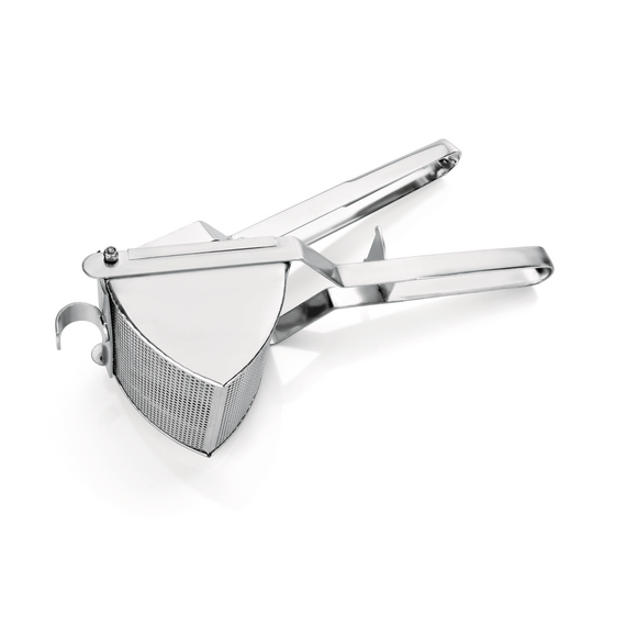 Was Germany Kartoffelpresse, mit 3 austauschbaren Einsätzen, Chromnickelstahl, Chromnickelstahl 18/10