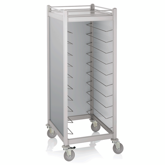 WAS Germany GN Tablettwagen Aluminium 1/1 silber