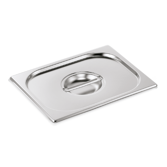 WAS Germany GN Deckel mit Löffelaussparung Chromnickelstahl 1/2 