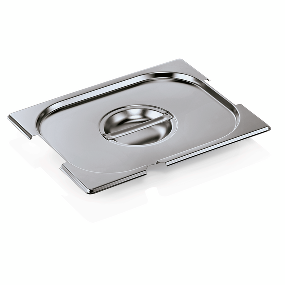 WAS Germany GN Deckel mit Löffelaussparung Chromnickelstahl 1/2 