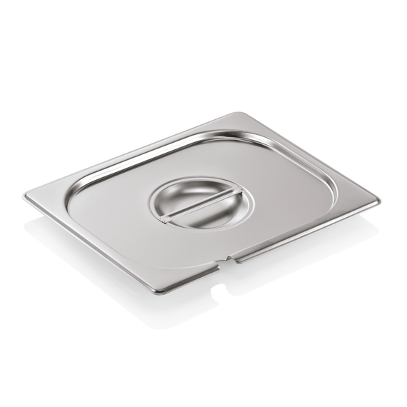 WAS Germany GN Deckel mit Löffelaussparung Chromnickelstahl 18/8 1/2 