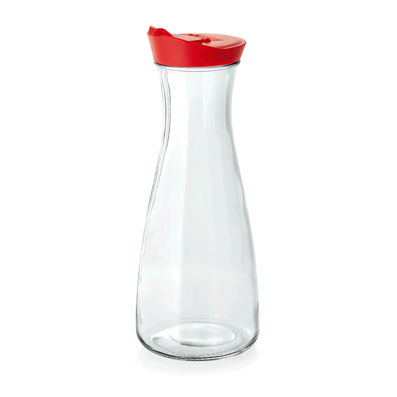 WAS Germany Karaffe Glas / Opal-/Hartglas, Kunststoff rot