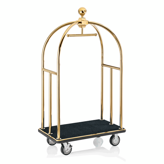 WAS Germany Gepäckwagen Edelstahl schwarz