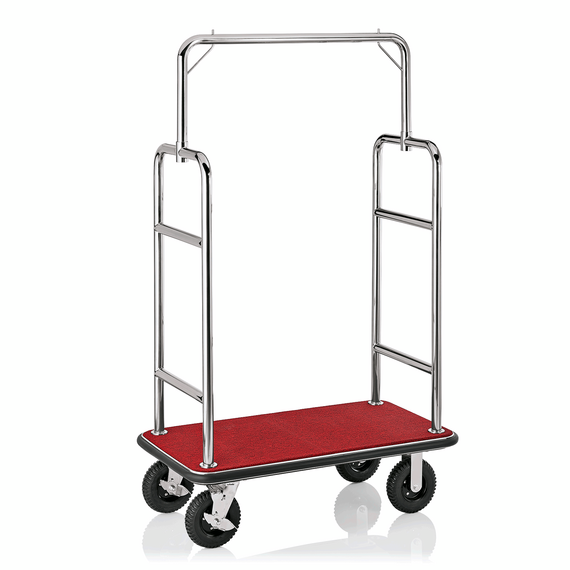 WAS Germany Gepäckwagen Edelstahl rot