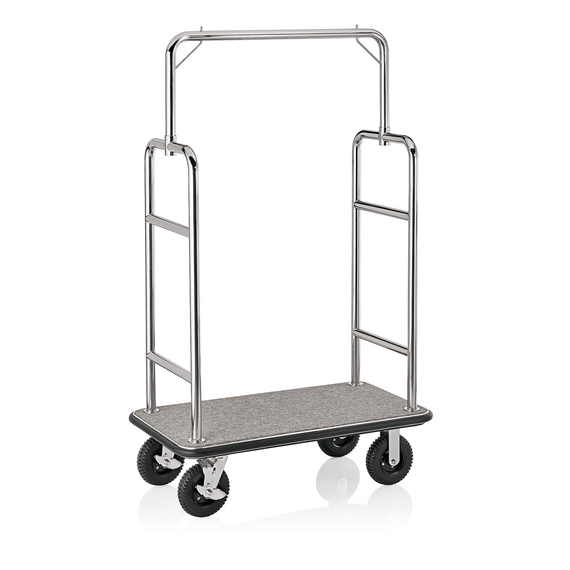 WAS Germany Gepäckwagen Edelstahl grau
