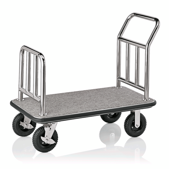 WAS Germany Gepäckwagen Edelstahl grau