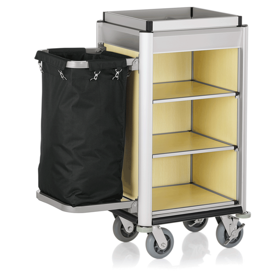 WAS Germany Zimmerservicewagen Aluminium, MDF Holzoptik, Polyester 