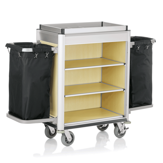WAS Germany Zimmerservicewagen Aluminium, MDF Holzoptik, Polyester 