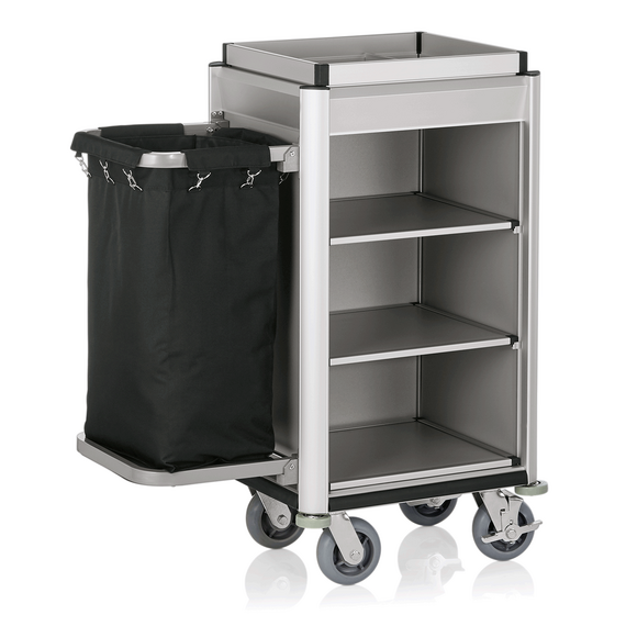 WAS Germany Zimmerservicewagen Aluminium, MDF Holzoptik, Polyester 