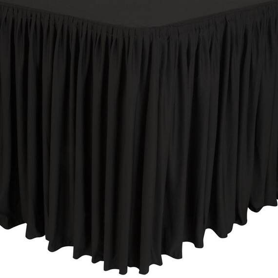 Kombi-Skirting mit Plisseefalten schwarz