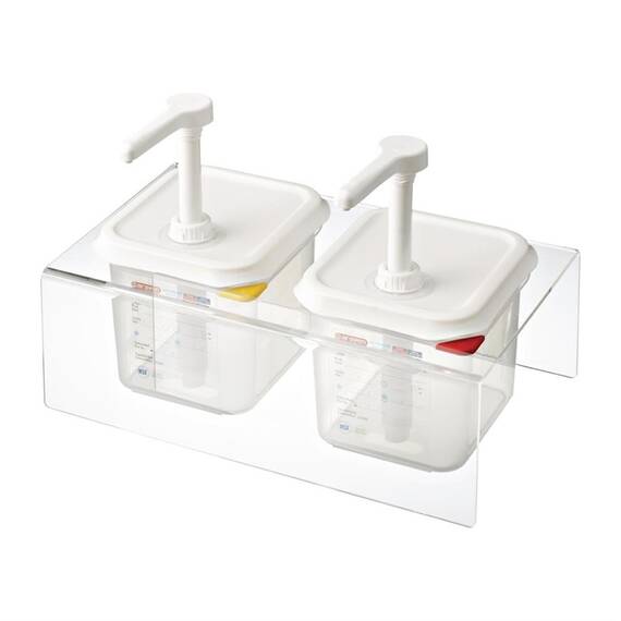 Araven 2 Soßenspender GN 1/6 Transparent 2,6L