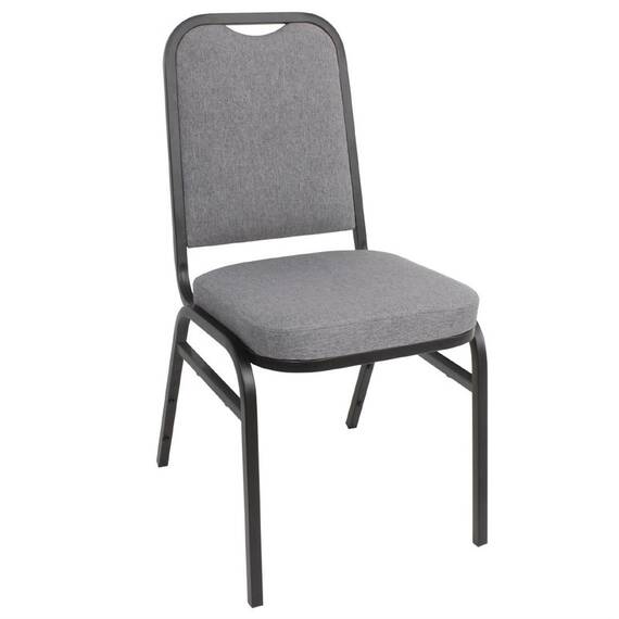 Bolero Bankettstühle mit quadratischer Lehne grau