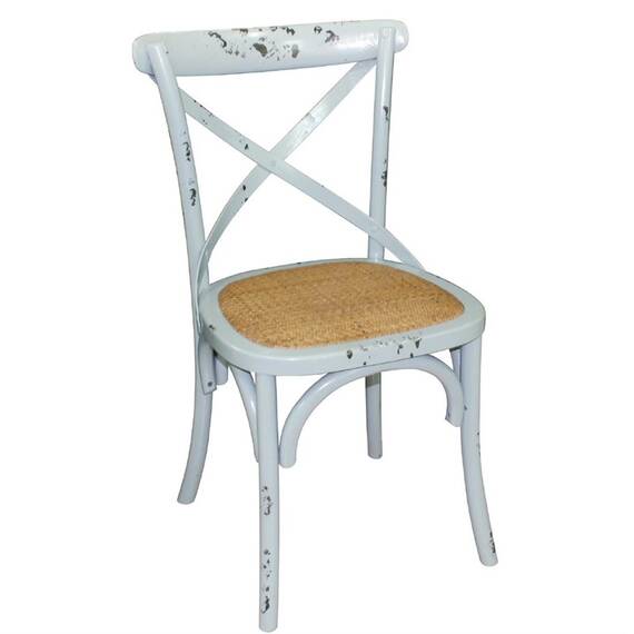 Bolero Esszimmerstühle Birkenholz antik blau
