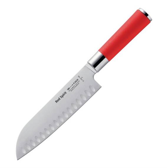 Dick Red Spirit Santokumesser mit Kullenschliff 18cm