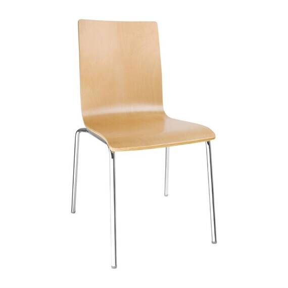 Bolero Stuhl mit eckiger Rückenlehne Buche (4 Stück)
