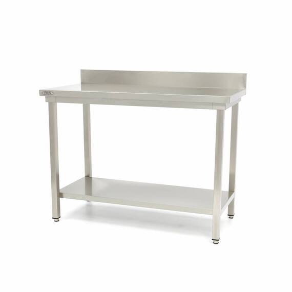 Maxima Edelstahl-Arbeitstisch Deluxe mit Aufkantung 1800 x 600 mm, Größe: 1800x600