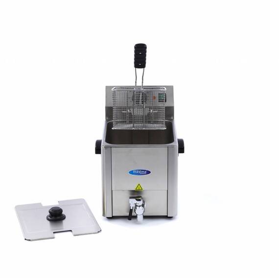 Maxima Fritteuse 1 x 8 Liter mit Ablasshahn, Inhalt: 8 Liter, Bild 3