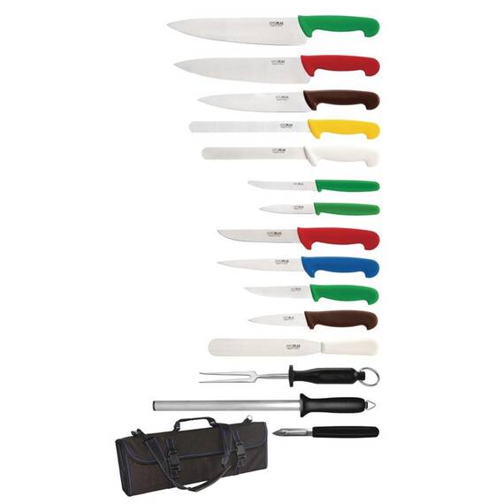 Hygiplas 15-teiliges Messerset mit Tasche