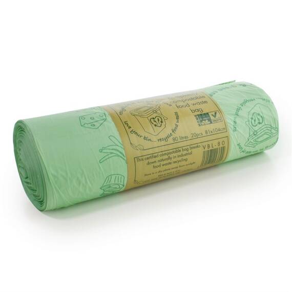 Vegware Biobag kompostierbare Müllsäcke 80L (240 Stück)
