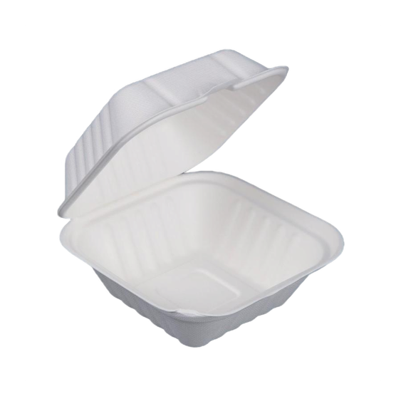 Fiesta Compostable kompostierbare Zuckerrohr Burgerboxen 14,9cm