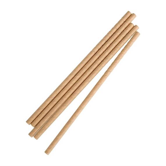 Fiesta Compostable kompostierbare flexible Papierstrohhalme Kraftpapier (250 Stück)