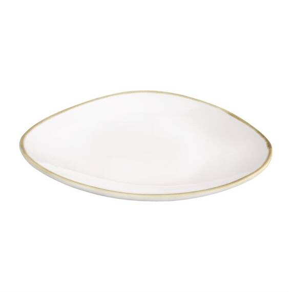 Olympia Kiln dreieckige Teller Kreideweiß 28cm (6 Stück)