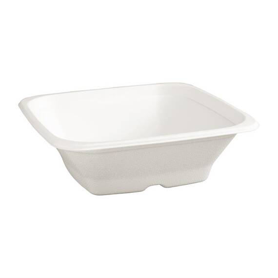 Fiesta Compostable kompostierbare Schalen aus Bagasse quadratisch 68cl (50 Stück)