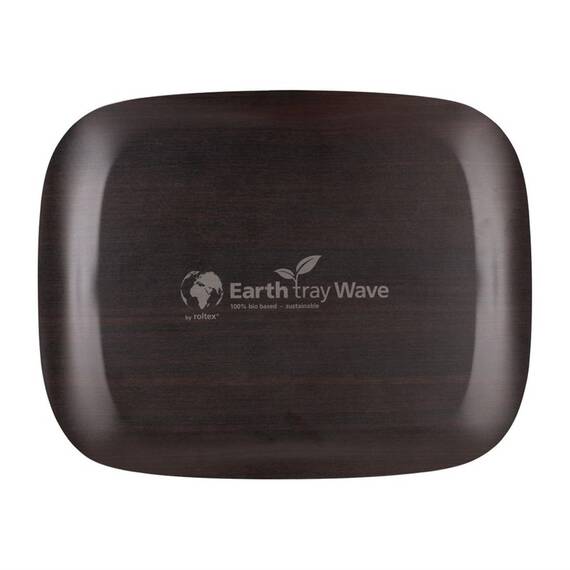 Roltex Wave Serviertablett dunkles Holz 46 x 36cm