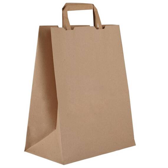 Vegware Große kompostierbare Tragetaschen aus recyceltem Papier