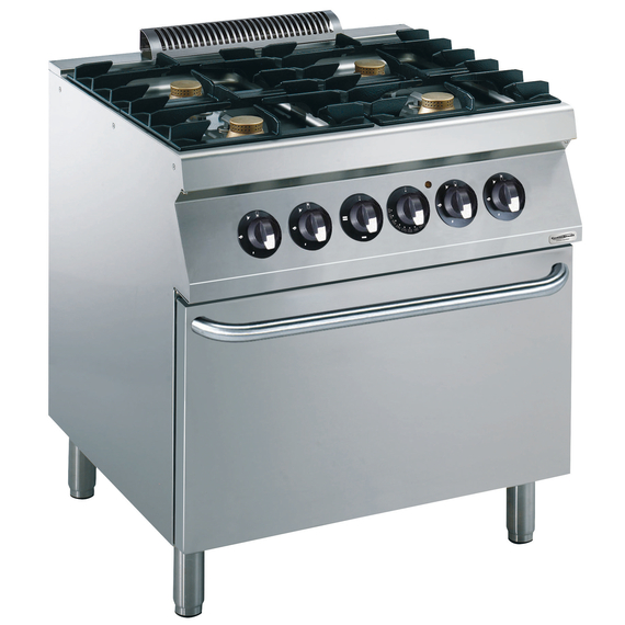 CombiSteel Pro 700 Gasherd 4 Br. Mit El. Backofen