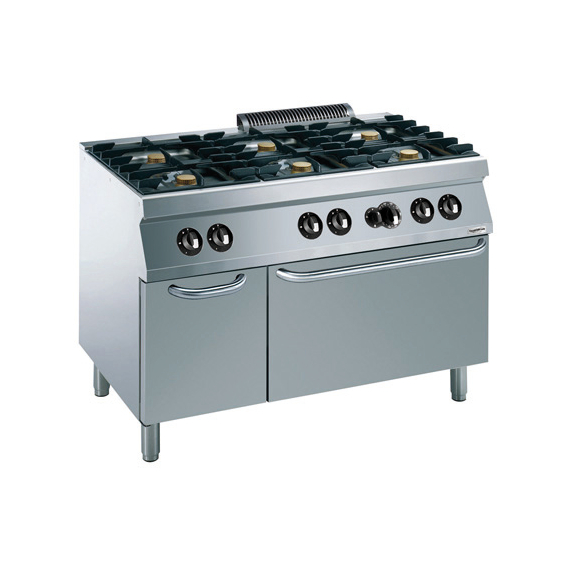 CombiSteel Pro 700 Gasherd 6 Br. Mit Gasbackofen