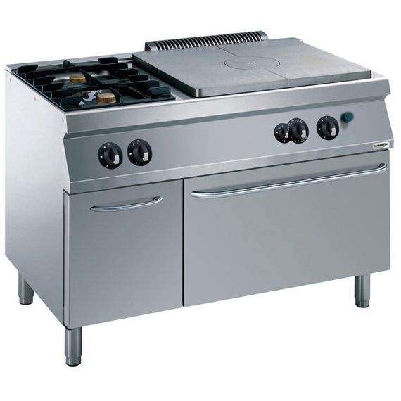 CombiSteel Pro 700 Glühplattenherd 2 Br. Gasbackofen