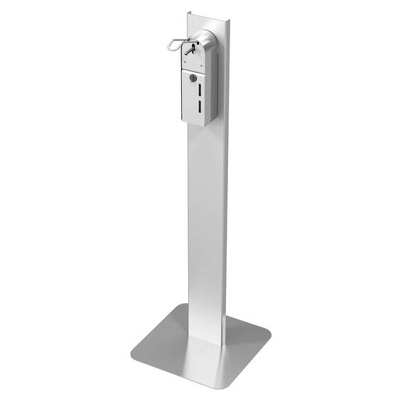 CombiSteel Desinfektionssäule Edelstahl Inkl. Spender Ellebogen  