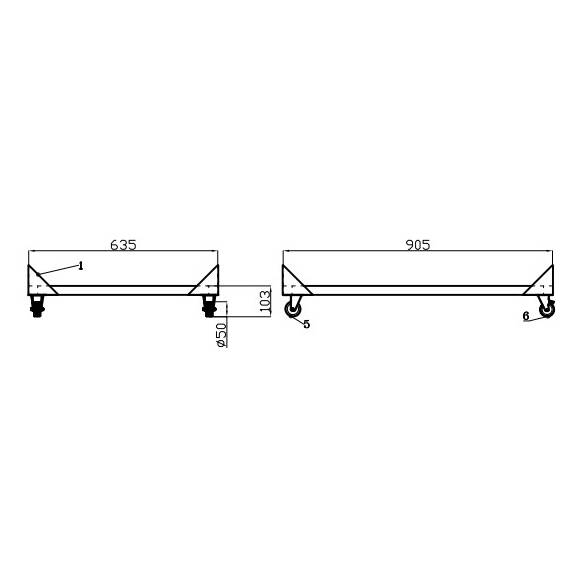CombiSteel Unterbau für Saladette 3 Türen